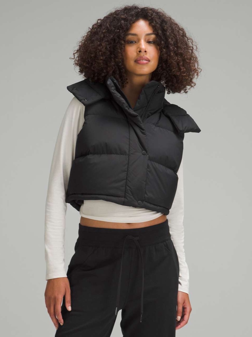 lululemon Wunder Puff Cropped Vest Black Size 4